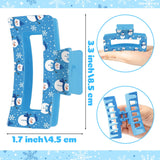 PANTIDE 4Pcs Winter Snowflake Snowman Hair Claw Clips for Women Girls