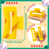 PANTIDE 4Pcs Softball Hair Claw Clips for Women Girls - Sport Game Day Rectangle Nonslip Banana Hair Clips, Thin Thick Short Long Curly Hair Accessories, School Daily Softball Party Birthday Gift