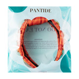 PANTIDE Fall Jeweled Knotted Headband - Thanksgiving Day Gift Hair Accessories Pearl Rhinestone Embellished Headband Autumn Fashion Hairband Birthday Wedding for Women Girl (Orange Red)