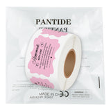 PANTIDE 500 Count Cottage Food Law Labels Sticker Pink Fancy Shape