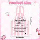 PANTIDE 500 Count Cottage Food Law Labels Sticker Pink Apron Shaped