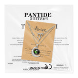 PANTIDE 3Pcs Aries Zodiac Crescent Moon Layer Necklaces for Women Girls
