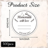 PANTIDE 500 Count Homemade with Love Canning Labels Stickers with Lines