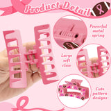 PANTIDE 12Pcs Breast Cancer Awareness Football Hair Claw for Women Girls