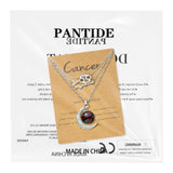 PANTIDE 3Pcs Cancer Zodiac Crescent Moon Layer Necklaces for Women Girls