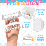 PANTIDE 4Pcs Ice Cream Hair Claw Clips for Women Girls - Summer Cute Sweet Candy Rectangle Nonslip Acrylic Hair Clip, Thin Thick Short Long Curly Accessories, Birthday Party Ice Cream Lovers Gifts