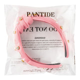 PANTIDE Dentist Jeweled Knotted Headband - Dental Hygienist Assistant Gift Teeth Rhinestone Embellished Headband Non Slip Wide Top Knot Hairband Hair Accessories Birthday Gift for Women Girls (Pink)