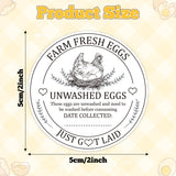 PANTIDE Farm Fresh Eggs Carton Labels Stickers - 500 Count Unwashed Eggs Packaging Adhesive Round Decal Roll, Market Egg Handling Sticker Collected Date for Chicken Quail Duck (2 x 2 Inch, White)