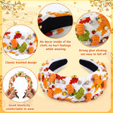 PANTIDE Fall Thanksgiving Pumpkin Jeweled Knotted Headband for Women Girls