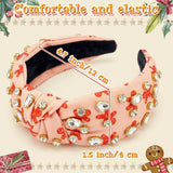 PANTIDE Christmas Gingerbread Man Jeweled Knotted Headband for Women Girls