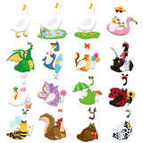 PANTIDE Goose Costume Magnet Set - 16 Set Spring Summer Goose Outfits Dress up Fridge Magnets, Decoration for Home Refrigerator Door Car Lockers, Funny Costume Magnetic Stickers