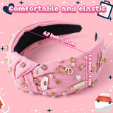 PANTIDE Nurse Jeweled Knotted Headband for Nursing Students Women Girls