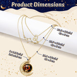 PANTIDE 3Pcs Leo Zodiac Crescent Moon Layer Necklaces for Women Girls