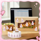 PANTIDE 500 Count Cottage Food Law Labels Sticker Pink Apron Shaped