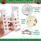 PANTIDE 4Pcs Football Hair Claw Clips for Women Girls - Sport Game Day Rectangle Nonslip Clips Hair Accessories for School Daily Football Party Favor Small Gifts Strong Hold for Thin Thick Curly