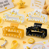 PANTIDE 4Pcs Childhood Cancer Awareness Hair Claw Clip for Women Girls