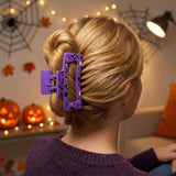 PANTIDE 4Pcs Halloween Pumpkin Silicone Hair Claw Clips for Women Girls