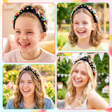 PANTIDE Colorful Gummy Worms Jeweled Knotted Headband for Women Girls