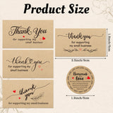PANTIDE 500 Count Cottage Food Law Labels Stickers & 120Pcs Thank You Card