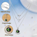 PANTIDE 3Pcs Aries Zodiac Crescent Moon Layer Necklaces for Women Girls