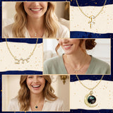 PANTIDE 3Pcs Sagittarius Zodiac Crescent Moon Layer Necklace for Women Girl