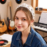 PANTIDE Musical Notes Jeweled Knotted Headband for Music Lover Women Girls