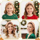PANTIDE Christmas Gingerbread Man Jeweled Knotted Headband for Women Girls