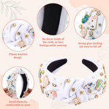 PANTIDE Traveller Jeweled Knotted Headband for Women Girls (White)