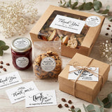 PANTIDE 500 Count Cottage Food Law Labels Stickers & 120Pcs Thank You Card
