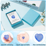 PANTIDE Something Blue Gift for Bride Heart Healing Crystal - Bride to Be Blue Natural Heart Shaped Agate Reiki Gemstones Stones with Card, Bridal Shower Wedding Bachelorette Party Supplies Gifts