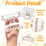 PANTIDE 8Pcs Pencil Coquette Bow Hair Claw Clips for Women Girls - Back to School Daisy Plaid Rectangle Nonslip Acrylic Hair Clip, Thin Thick Short Long Curly Accessories, Party Birthday Teacher Gift