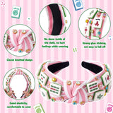 PANTIDE Mahjong Jeweled Knotted Headband for Women Girls Mahjong Lovers