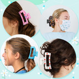 PANTIDE 4Pcs Nurse Hair Claw Clips for Women Girls - Cute Medical Heart Rectangle Nonslip Banana Hair Clips, Thin Thick Short Long Curly Accessories, Nurses Day Gift for Nursing Student Doctors