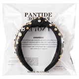 PANTIDE Space Astronaut Jeweled Knotted Headband for Women Girls (Black)