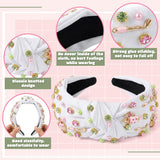 PANTIDE Golf Jeweled Knotted Headband for Women Girls (White)