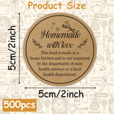PANTIDE 500 Count Cottage Food Law Labels Stickers (Natural Kraft)