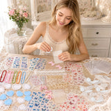 PANTIDE DIY Lace Kpop Photocard Holder Keychain Toploaders Decoration Kit