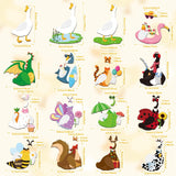 PANTIDE Goose Costume Magnet Set - 16 Set Spring Summer Goose Outfits Dress up Fridge Magnets, Decoration for Home Refrigerator Door Car Lockers, Funny Costume Magnetic Stickers