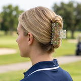 PANTIDE 4Pcs Golf Hair Claw Clips for Women Girls - Golf Ball Club Sport Rectangle Nonslip Banana Hair Clips, Thin Thick Short Long Curly Hair Accessories, Game Day Party Birthday Gifts