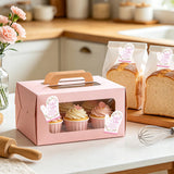PANTIDE 500 Count Baked with Love Cottage Food Law Labels Stickers (Pink)