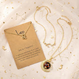 PANTIDE 3Pcs Leo Zodiac Crescent Moon Layer Necklaces for Women Girls