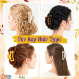 PANTIDE 4Pcs Fall Thanksgiving Pumpkin Floral Hair Claw Clip for Women Girl