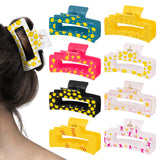 PANTIDE 8Pcs Softball Hair Claw Clips for Women Girls - Sport Game Day Rectangle Nonslip Banana Hair Clips, Thin Thick Short Long Curly Hair Accessories, School Daily Softball Party Birthday Gift