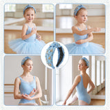 PANTIDE Blue Ballerina Jeweled Knotted Headband for Dancer Women Girls