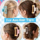 PANTIDE 4Pcs Ice Cream Hair Claw Clips for Women Girls - Summer Cute Sweet Candy Rectangle Nonslip Acrylic Hair Clip, Thin Thick Short Long Curly Accessories, Birthday Party Ice Cream Lovers Gifts