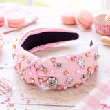 PANTIDE Baking Charm Jeweled Knotted Headband for Women Girls Baking Lovers