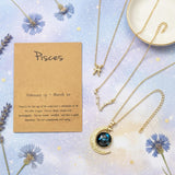 PANTIDE 3Pcs Pisces Zodiac Crescent Moon Layer Necklaces for Women Girls