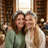 PANTIDE Book Jeweled Knotted Headband for Reading Lovers Women Girls