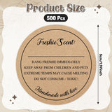 PANTIDE 500 Count Freshiess Scent Care Instruction Stickers (Natural Kraft)