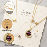 PANTIDE 3Pcs Scorpio Zodiac Crescent Moon Layer Necklaces for Women Girls